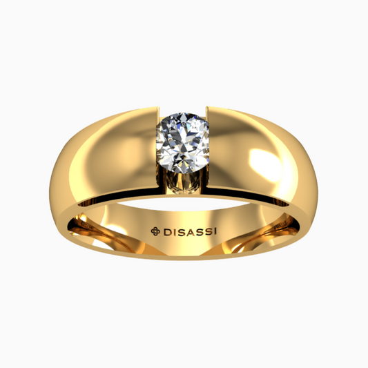 Curvé | Anillo en Oro con Piedra Redondo