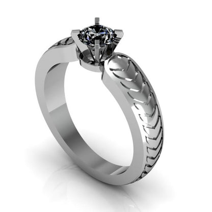 Escamas | Anillo en Platino