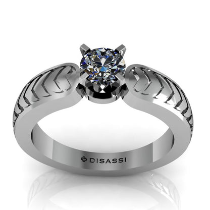 Escamas | Anillo en Platino