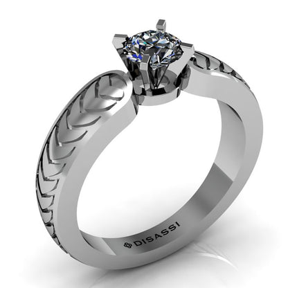 Escamas | Anillo en Platino